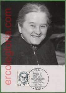 ag7243 - GERMANY - MAXIMUM CARD - 13.11.1986 - Christine Teusch, Politics-