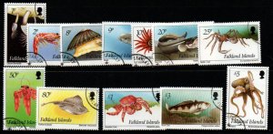 FALKLAND ISLANDS SG702/712 1994  MARINE LIFE USED