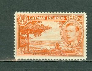 CAYMAN ISLANDS 1938 GEO VI #100 MINT NO THINS