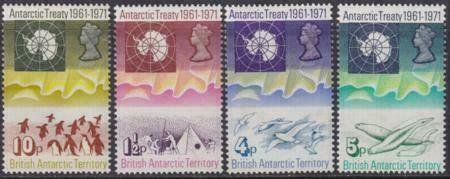 B.A.T. 1971 SC 39-42 MNH Set Maps