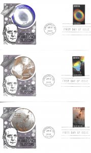 2000 FDC, #3384-3388, 33c Hubble Space Telescope, neat cachet (5)