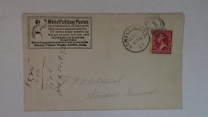 1893 Lowell MA Mitchells Kidney Novelty Plaster s Works Relief Medicine Ad Cover