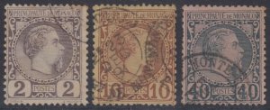 MONACO 1885 Sc 2, 4 & 7 KEY VALUE USED F,VF SCV$113.00 