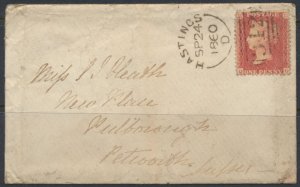 GB SG 22 perf 14 Die I on Cover SP24 1860  Hastings 342 cancel  SC# 11 see scans