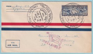 UNITED STATES FIRST FLIGHT COVER - 1926 KANSAS CITY MO TO ST JOSEPH MO - CV307