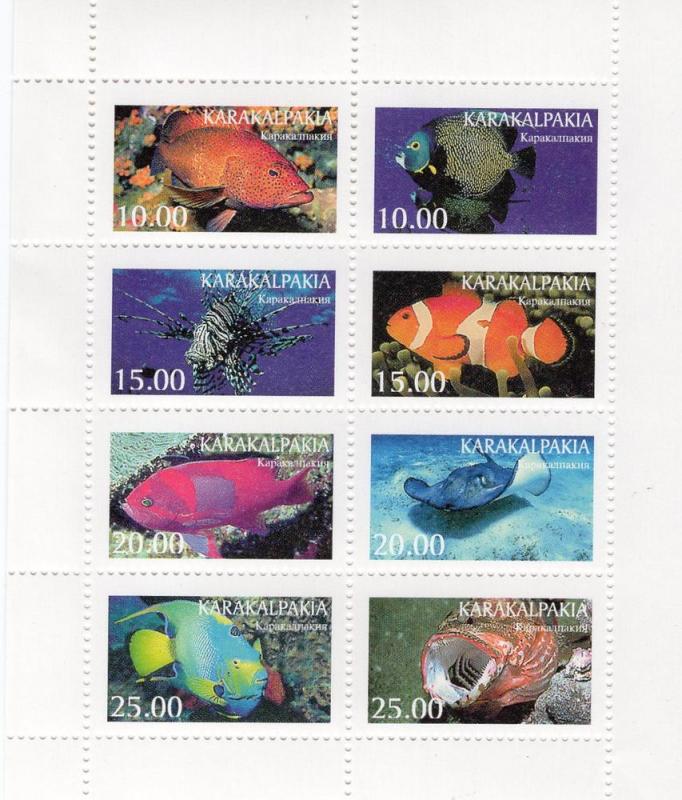 Karakalpakia Sheet/8 Tropical Fish #21-8