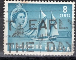 Singapore; 1955: Sc. # 33:  Used Single Stamp
