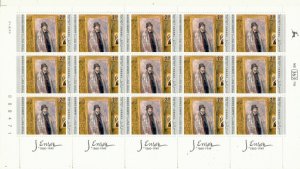 ISRAEL 1999 JOINT ISSUE WITH THE BELGIUM J. ENSOR 15 STAMP SHEET MNH