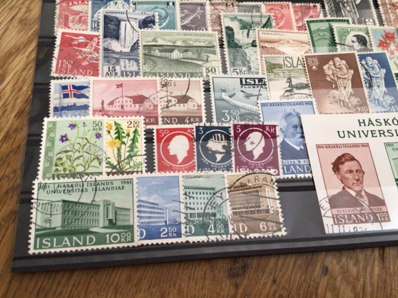 Iceland Island used  mixed stamps A12286