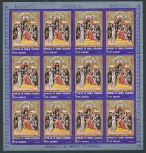 Guinea Ecuatorial 1972 PASCUA Religion Art MNH x 7 Sheets (84 Stamps) GU15