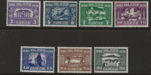 Iceland 152-59  1930  7 values  fvf  mint hinged