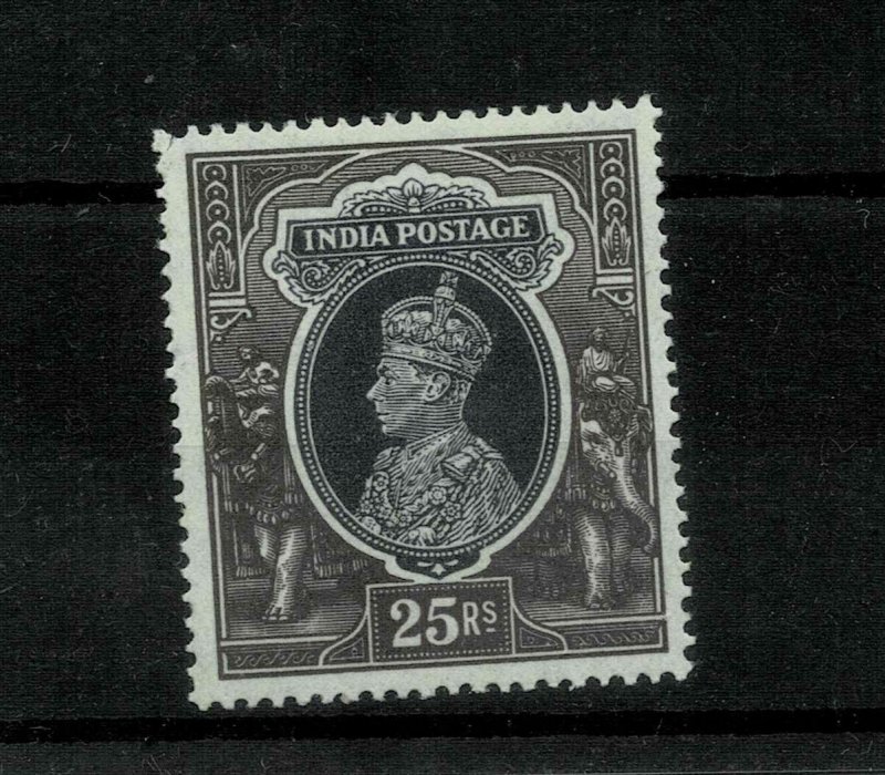  INDIA GVI 1937 SG264 25rs slate-violet & purple - vlmm/mnh. Cat £300