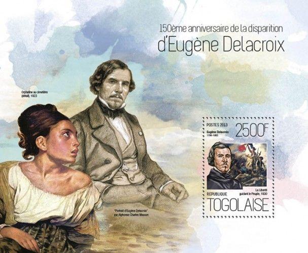 Romanticism Art Eugene Delacroix France Paintings Togo MNH stamp set