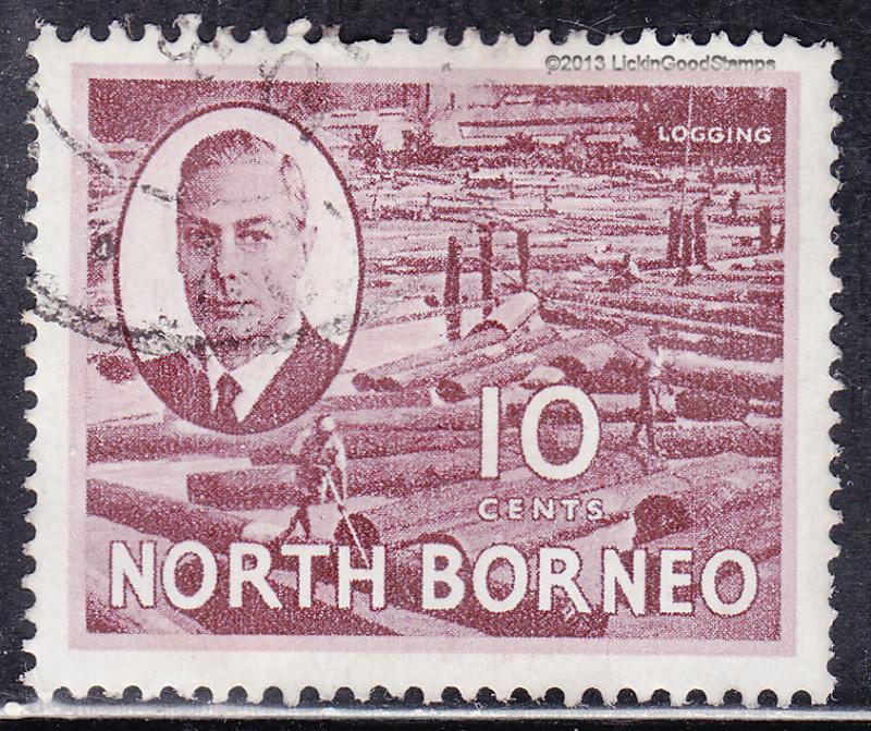 North Borneo 250 USED 1950 Logging