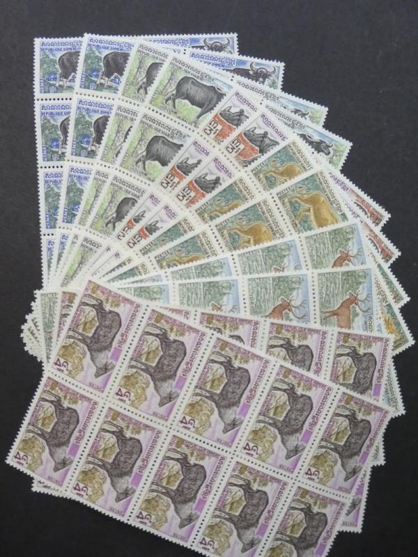 EDW1949SELL : CAMBODIA 1972 Scott #295-300. Animals 50 sets All VF MNH Cat $522.