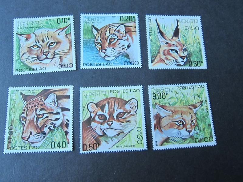 Laos 1981 Sc 346-351 animal set MNH