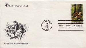 United States, First Day Cover, Birds