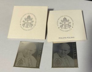 2003 Vatican Stamp Pope Paul John II Vatican Poland Silver 20558-