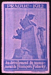 1912 Czechoslovakia Poster Stamp Unveiling Of The François Palacký Monument