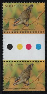 Australia 2013 MNH Sc 3924 $1.80 Red-browed pardalote Gutter