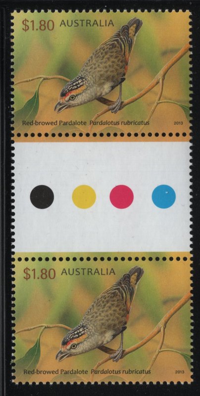Australia 2013 MNH Sc 3924 $1.80 Red-browed pardalote Gutter