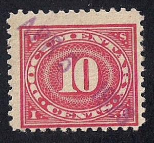 R234 10 cents Rose SUPER CANCEL Documentary Stamp used F