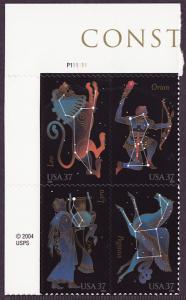 3945-48 Constellations self-adhesive plate block