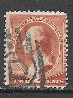USA 210: 2c Washington, letter cancel D, used, F