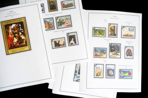 COLOR PRINTED CUBA AIRMAIL 1927-1980 STAMP ALBUM PAGES (56 illustrated pages)