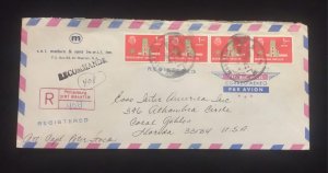 C) 1980. NETHERLANDS. AIRMAIL ENVELOPE SENT TO USA. MULTIPLE STAMPS. 2ND CHOICE