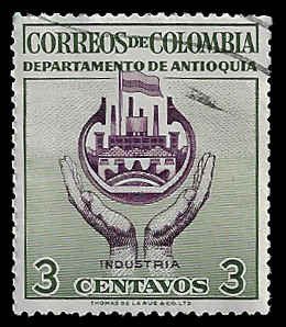 Colombia #682 Used; 3c Industry (1958)