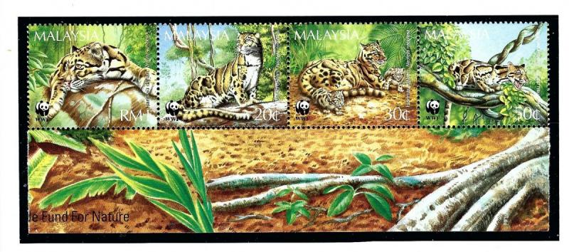 Malaysia 541a MNH 1995 Leopards S/S