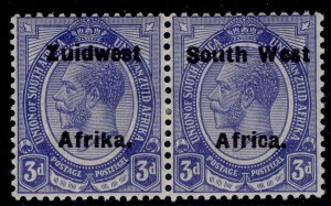 SOUTH WEST AFRICA GV SG32a, 3d deep bright blue, M MINT. Cat £48.