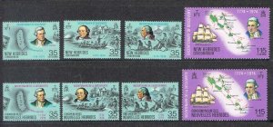 New Hebrides 1974 Cook Sc 189-192(British),208-211(Franch) sets MNH