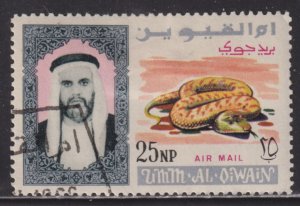 UAE Umm Al Qiwain C2 Sheik Ahmed bin Rashid al Mulla and Snake 1964