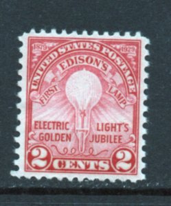 Scott #    655  unused  OG   hinged  single