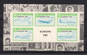 GUERNSEY-ALDERNEY EUROPA 1967 + JFK SHEETLET UNMOUNTED MINT