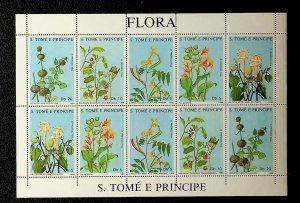 S.Tome E Principe MNH S/S of 1988 - Fauna, Flowers