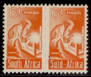 SOUTH AFRICA GVI SG102, 6d red-orange, NH MINT.