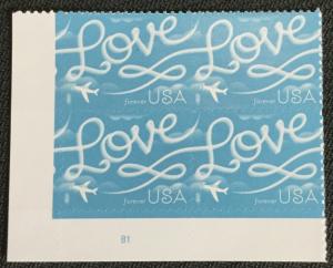 US #5155 MNH (.49) PB of 4 Love