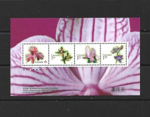 CANADA - 2010 FLOWER DEFINITIVES SOUVENIR SHEET - SCOTT 2356 - MNH