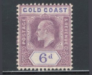 Gold Coast 1906 King Edward VII 6p Scott # 54 MH