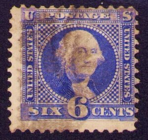 US Scott # 115 6c 1869 Issue Used  Average Typical Centering