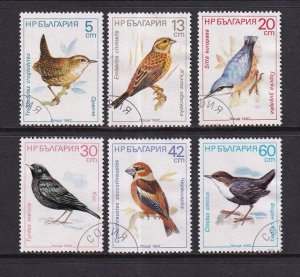 Bulgaria   #3281-3286   cancelled  1987  song birds