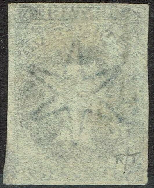 SOUTH AUSTRALIA 1855 QV 6D LONDON PRINTING IMPERF USED 