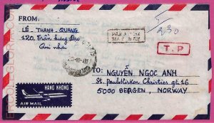 ag1543 - VIETNAM - Postal History - Air Mail COVER to NORWAY 1981 - T.P.