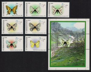 Uzbekistan Butterflies 7v+MS 2006 MNH SG#524-MS531 MI#628-634+ Block 43