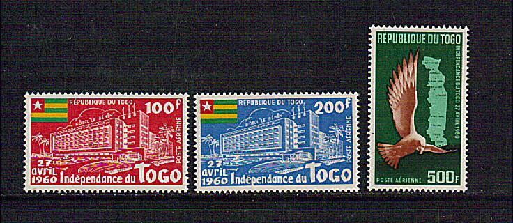 Togo Scott # C31-33 Independence  MNH