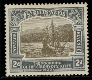 ST KITTS-NEVIS GV SG51, 2d black & slate-grey, M MINT.