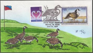 Neal Faircloth Hand Painted FDC for the Federal 1997 Duck Stamp